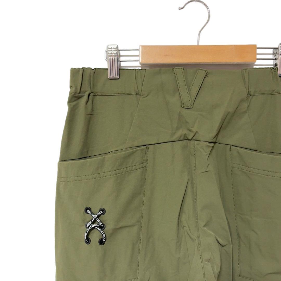 新品 ラッセルノ ゴルフ マルチロゴ ロングパンツ カーキ 2XL ゴルフパンツ