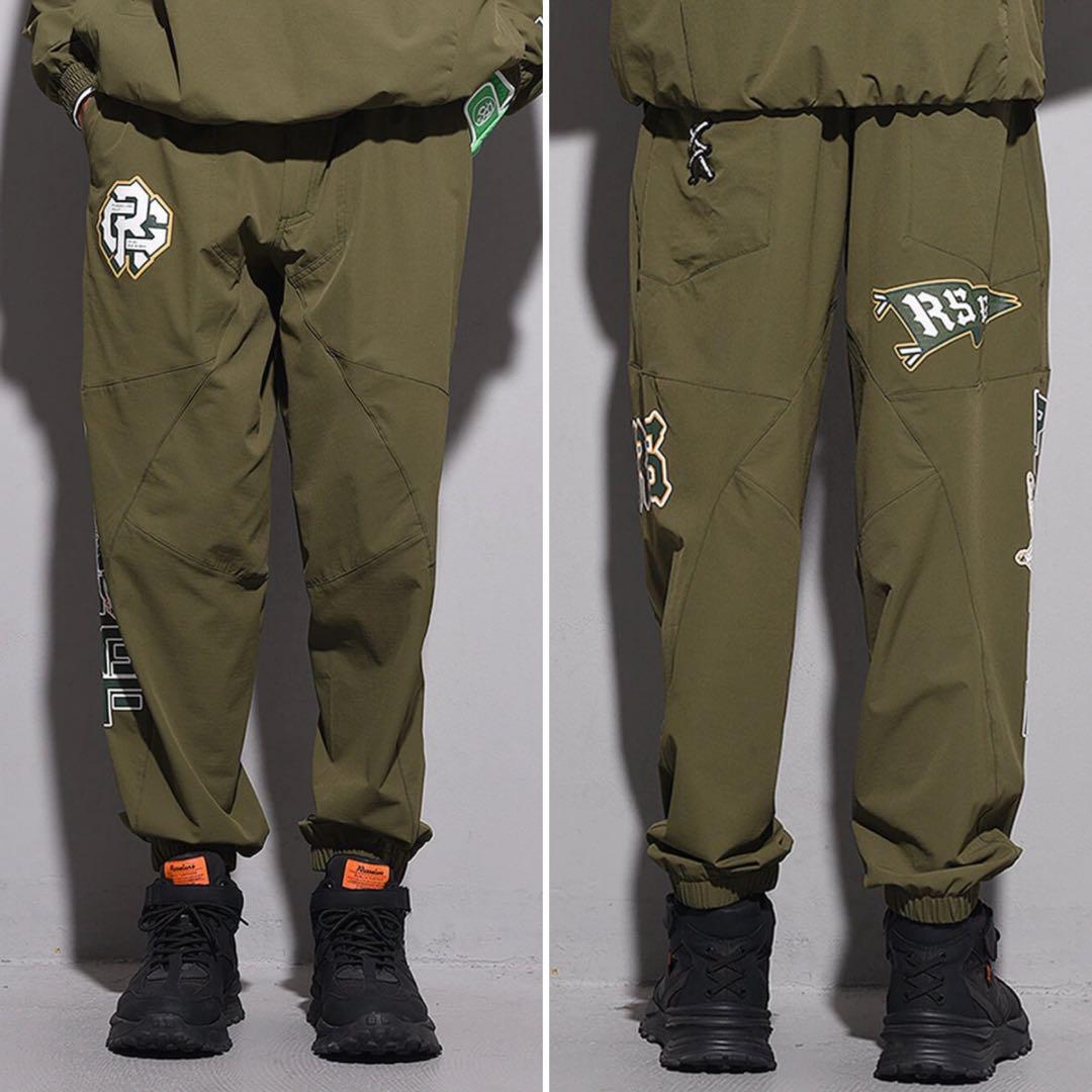 新品 ラッセルノ ゴルフ マルチロゴ ロングパンツ カーキ 2XL ゴルフパンツ