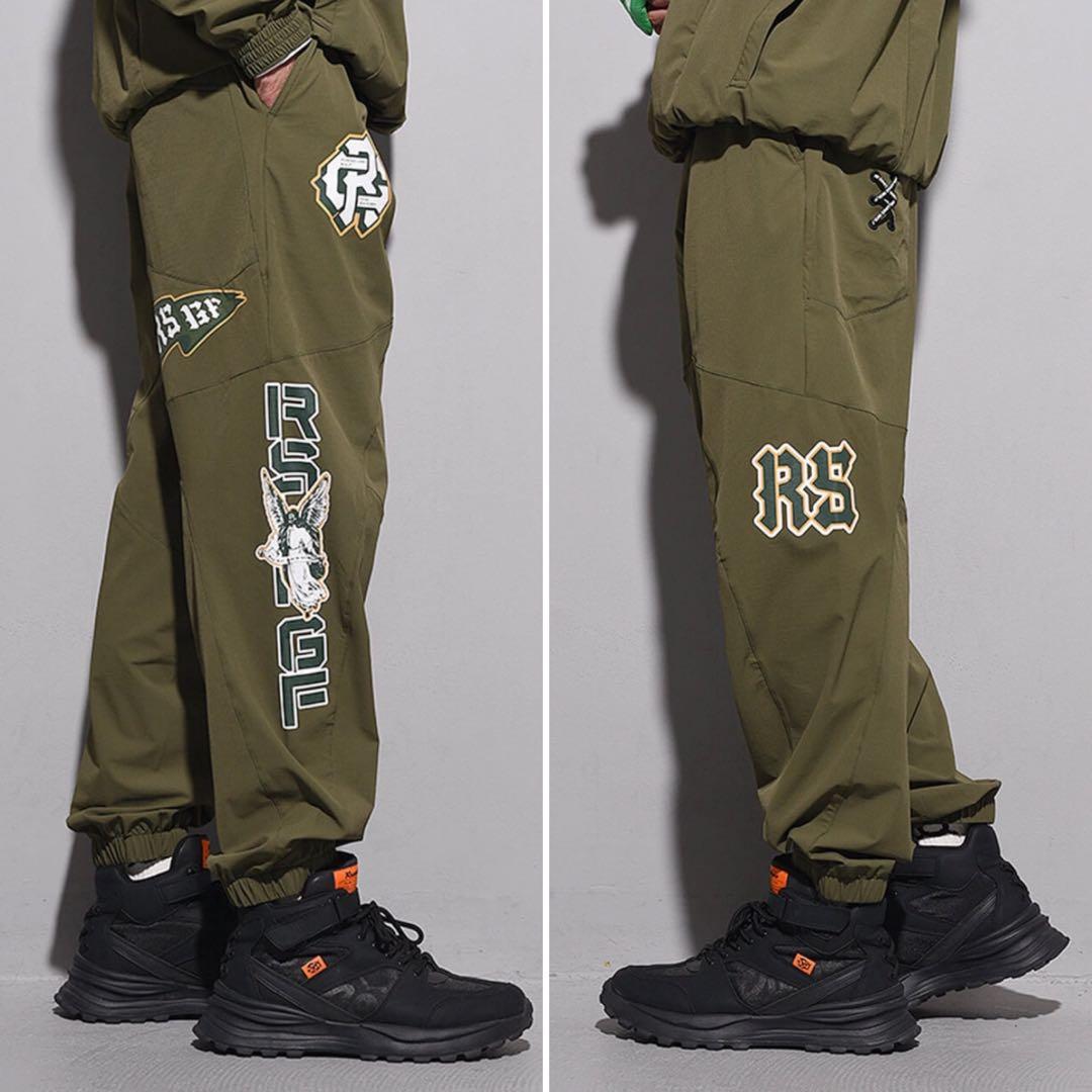 新品 ラッセルノ ゴルフ マルチロゴ ロングパンツ カーキ 2XL ゴルフパンツ