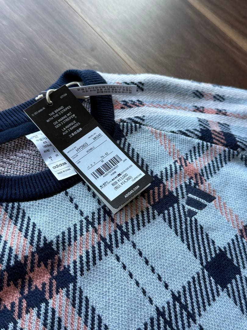 【新品】adidas アディダス　ゴルフ　ニット　セットアップ　チェック柄