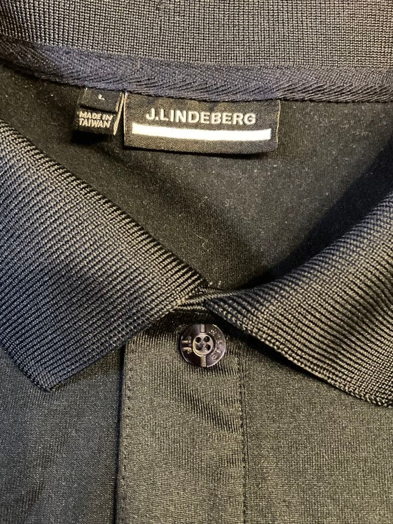 J.LINDEBERG ジェイリンドバーグ 裏微起毛 長袖ポロシャツ　ネイビー