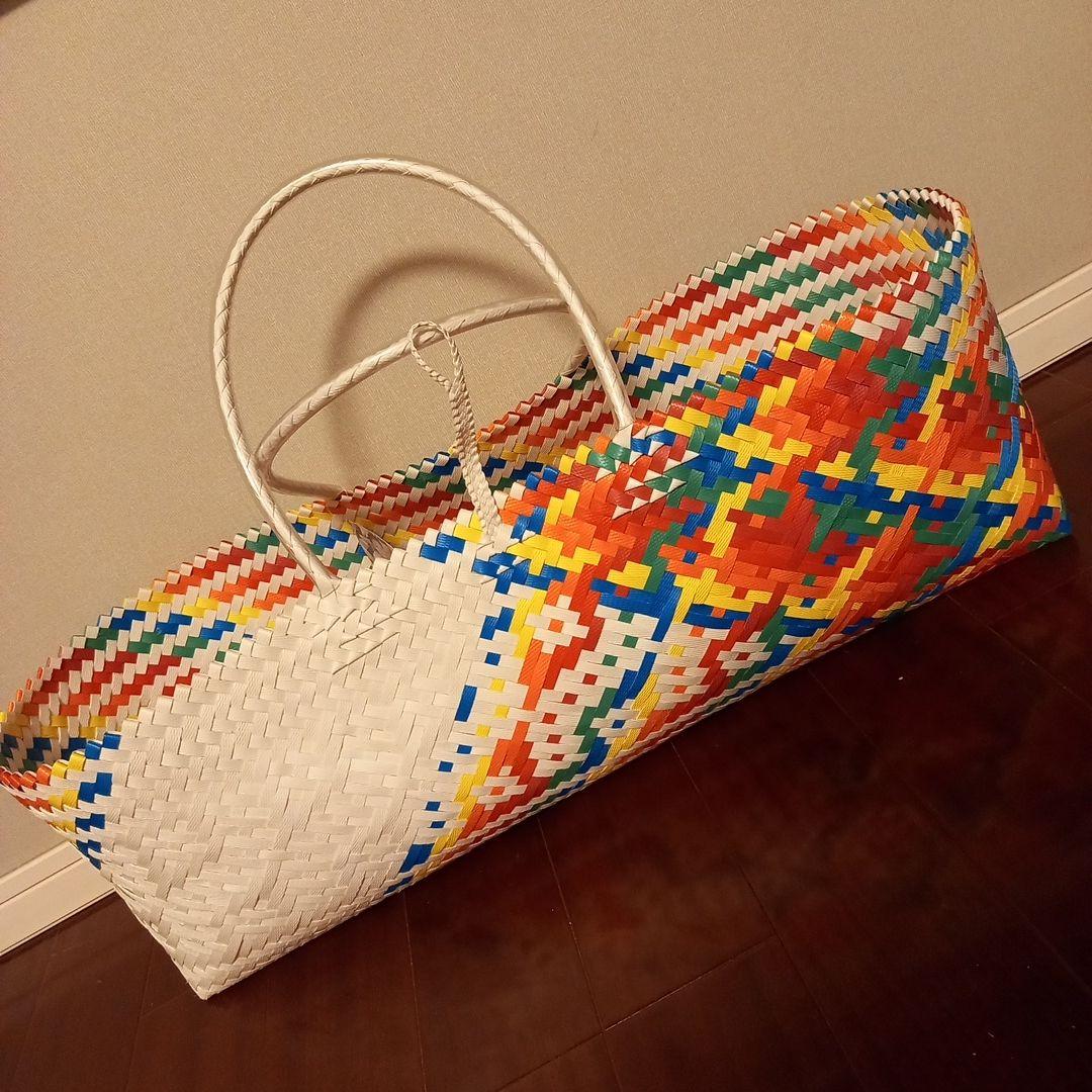 お値下　美品 匿名配送こみ プラかご ヨガバッグ 手作り 1点