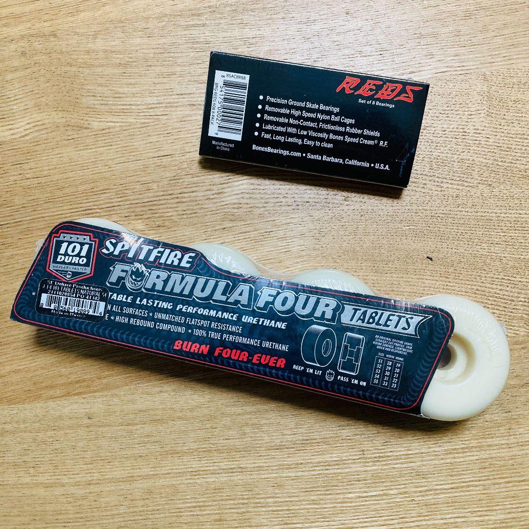 新品 SPITFIRE F4 54mm 101DURO ボーンズREDS スケボ