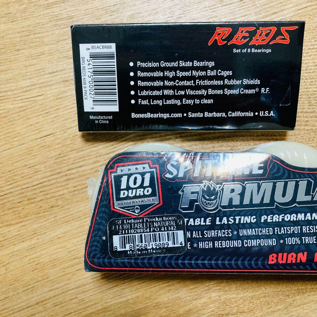 新品 SPITFIRE F4 54mm 101DURO ボーンズREDS スケボ