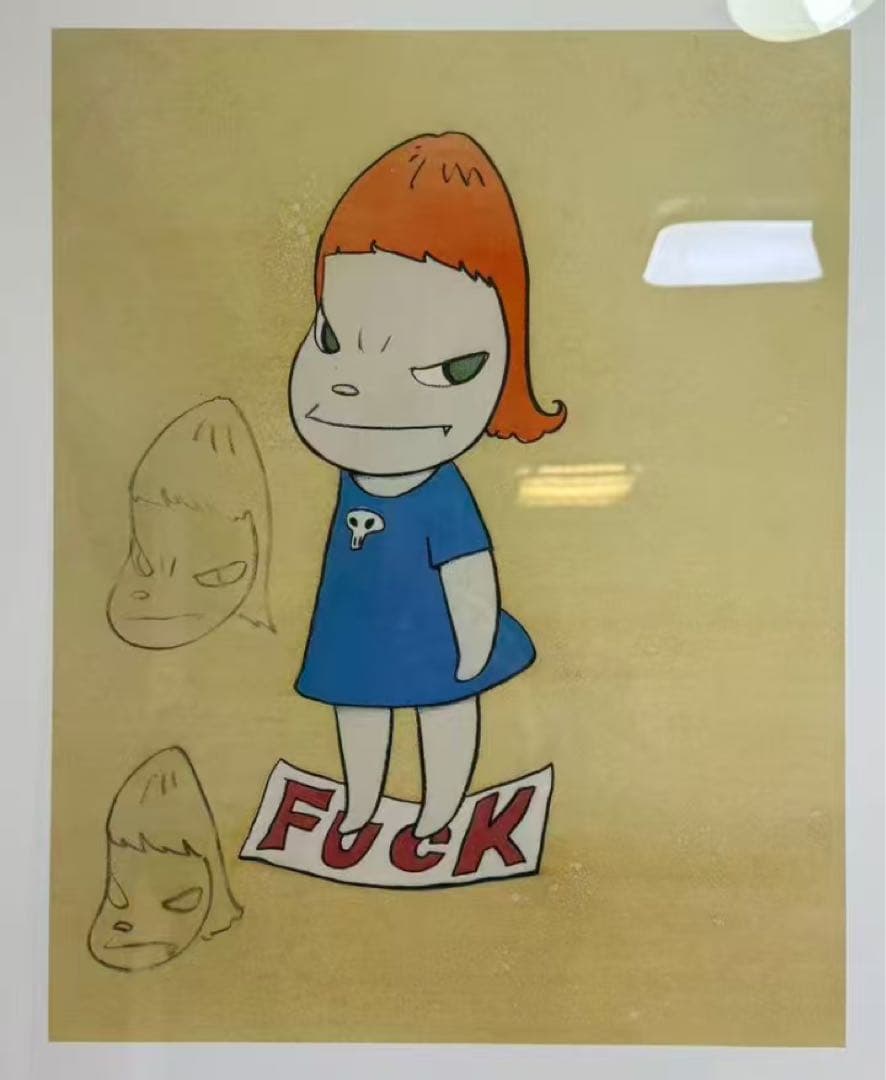 奈良美智 木版画 On the F-word