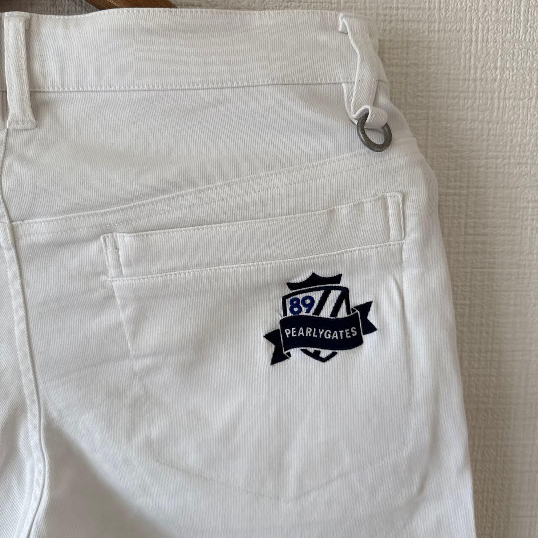 パーリーゲイツ　パンツ　白　ホワイト　4 M 秋冬　ストレッチ　美品