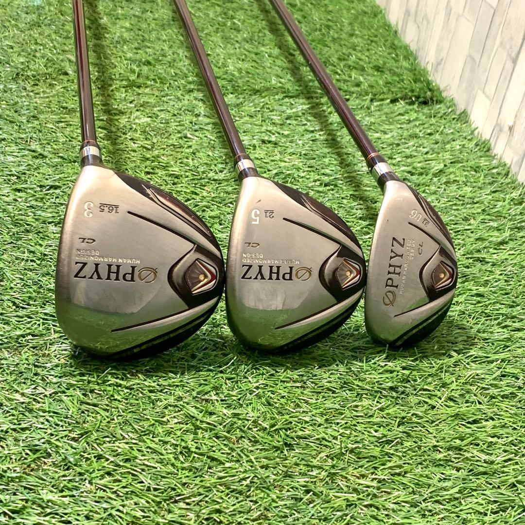 バッグ付 ブリヂストン PHYZ CL 3W＆5W＆6UTレディースクラブ3本