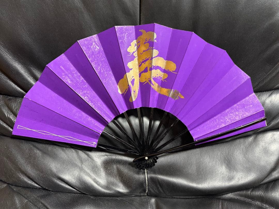 扇子　33.5cm 日の出　松林　幼松　飾り扇　飾舞扇　舞扇子　舞踊　着物　和装