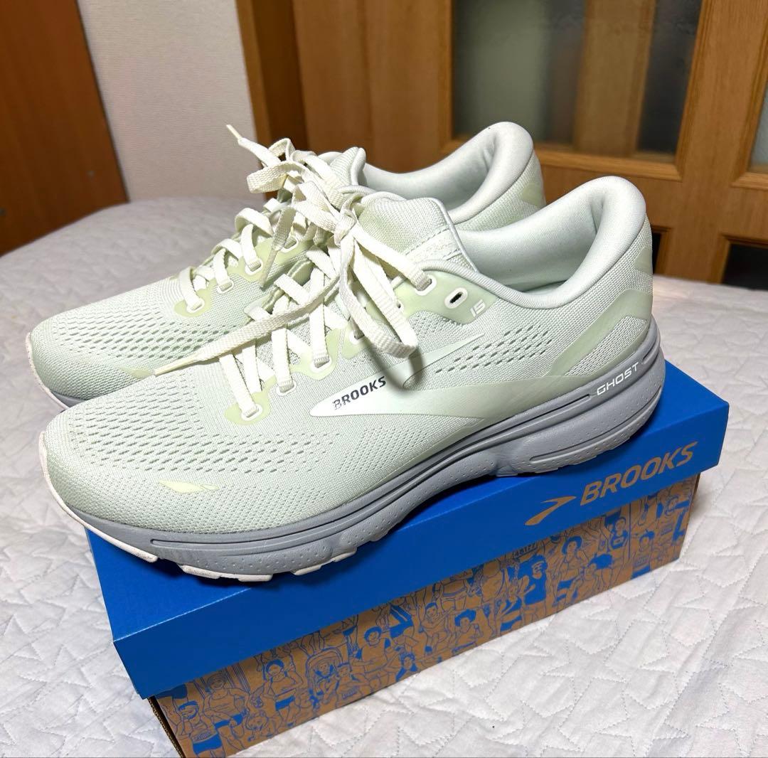 BROOKS Ghost 15 ランニングシューズ 26.5cm サックス　青