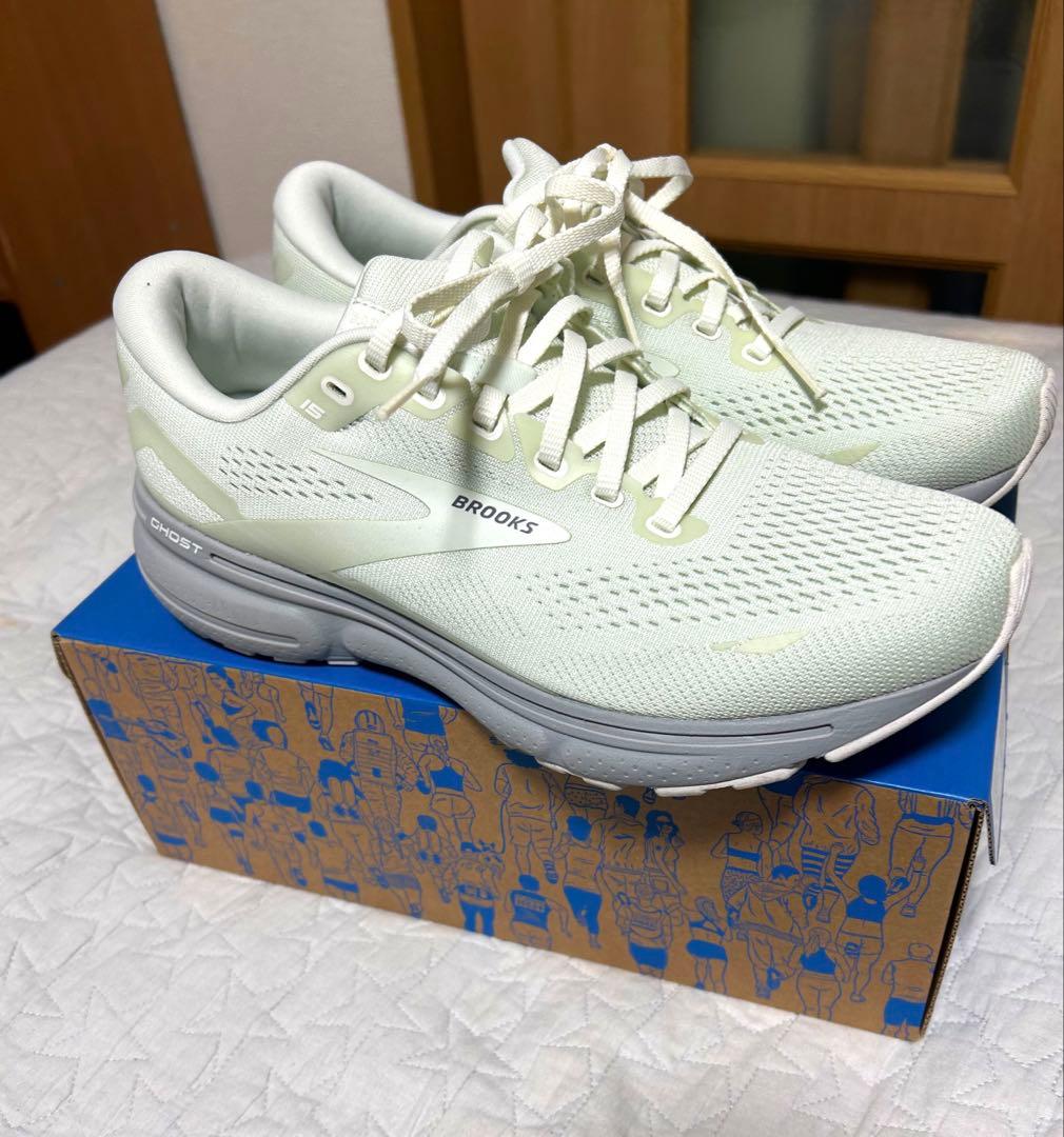 BROOKS Ghost 15 ランニングシューズ 26.5cm サックス　青