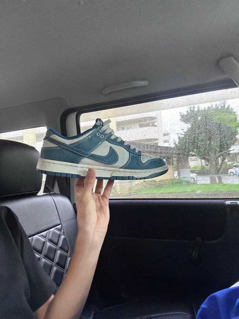 【NIKE DUNK】デニム風スウェード青27cm