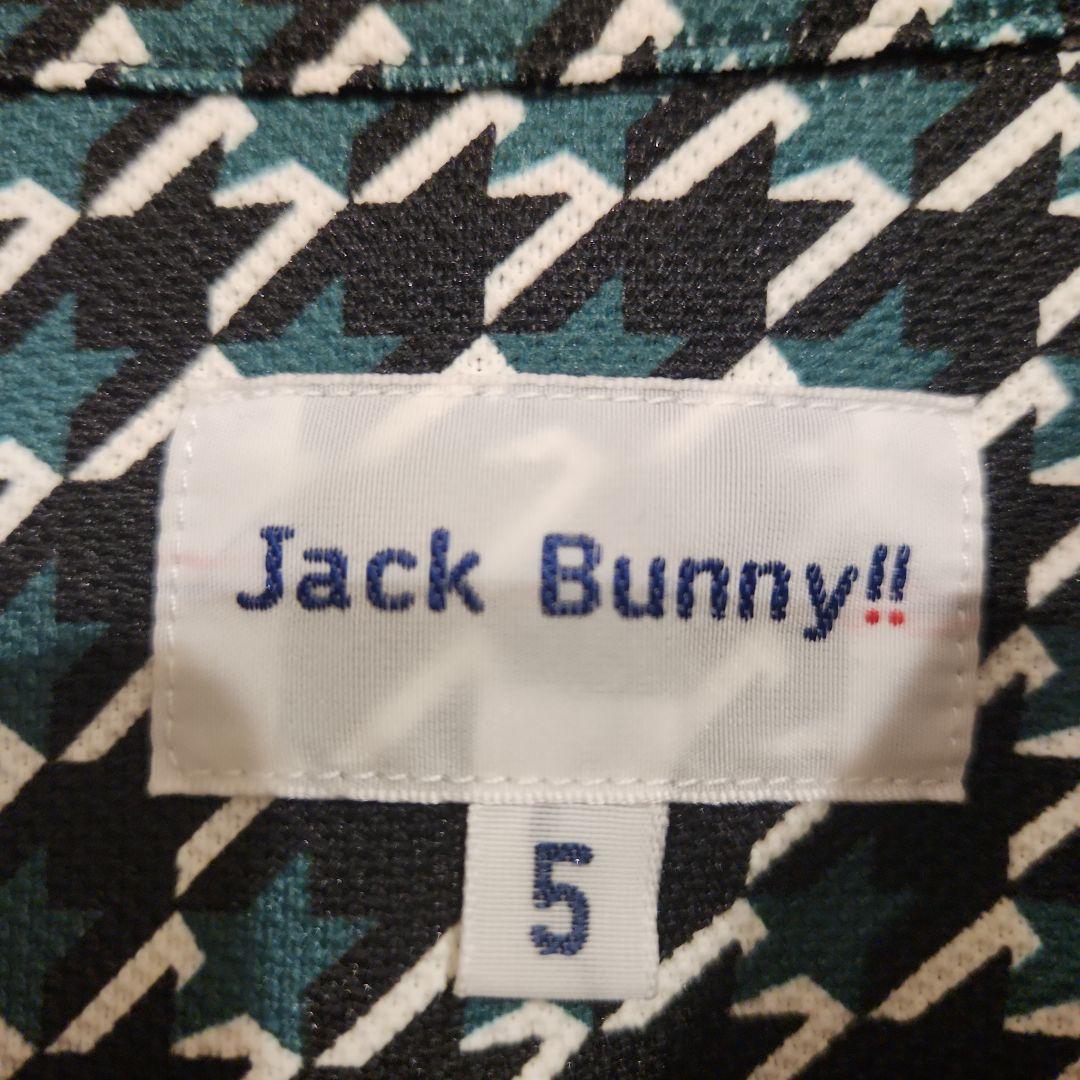 Jack Bunny!! ハウンドトゥース柄 ゴルフシャツ サイズ5
