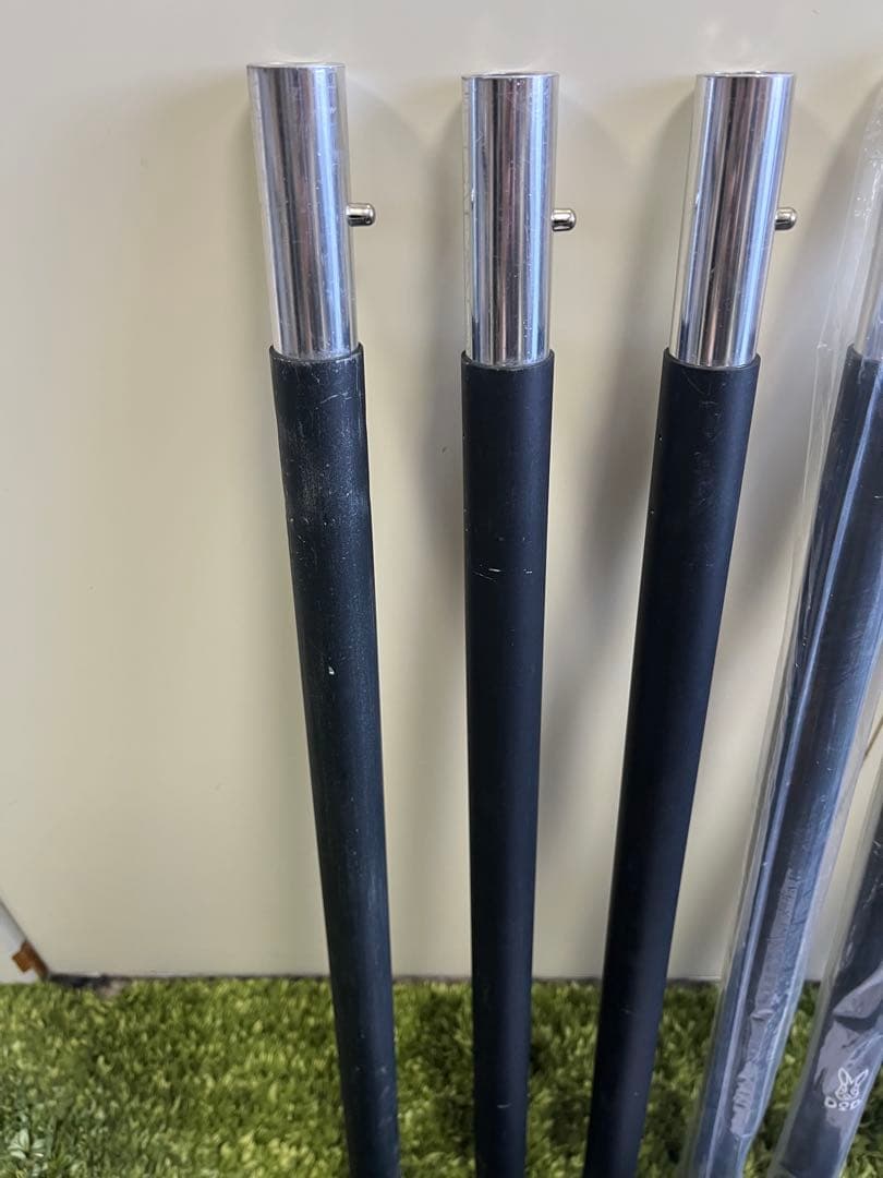 DoDビッグタープポール250cm 28mm 2組セット 中古と未使用