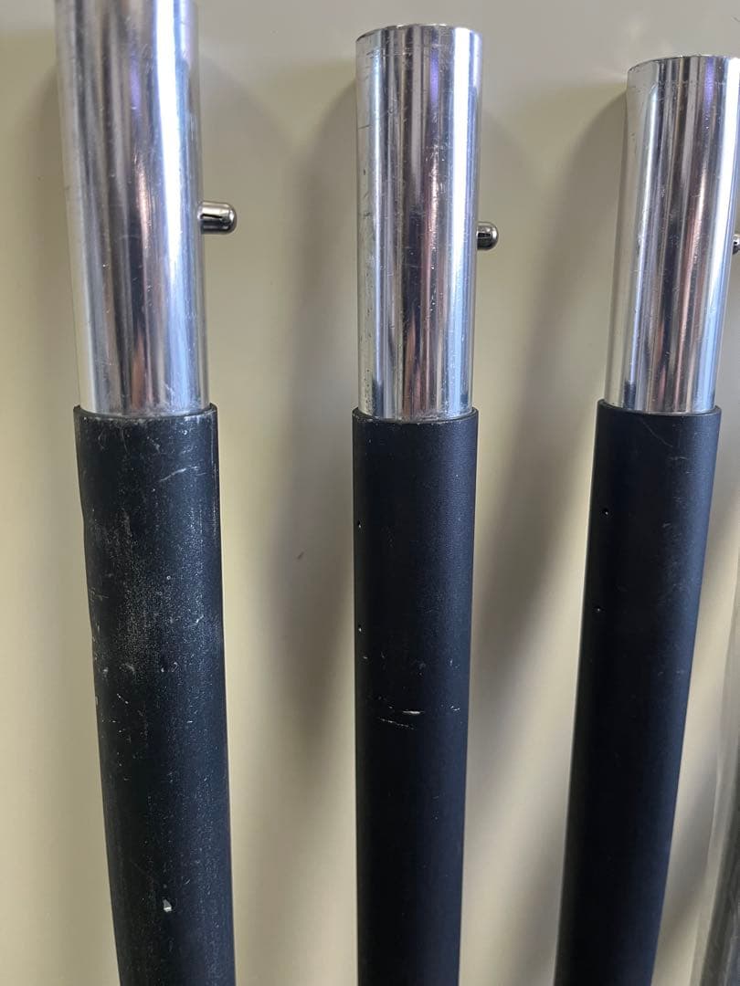 DoDビッグタープポール250cm 28mm 2組セット 中古と未使用