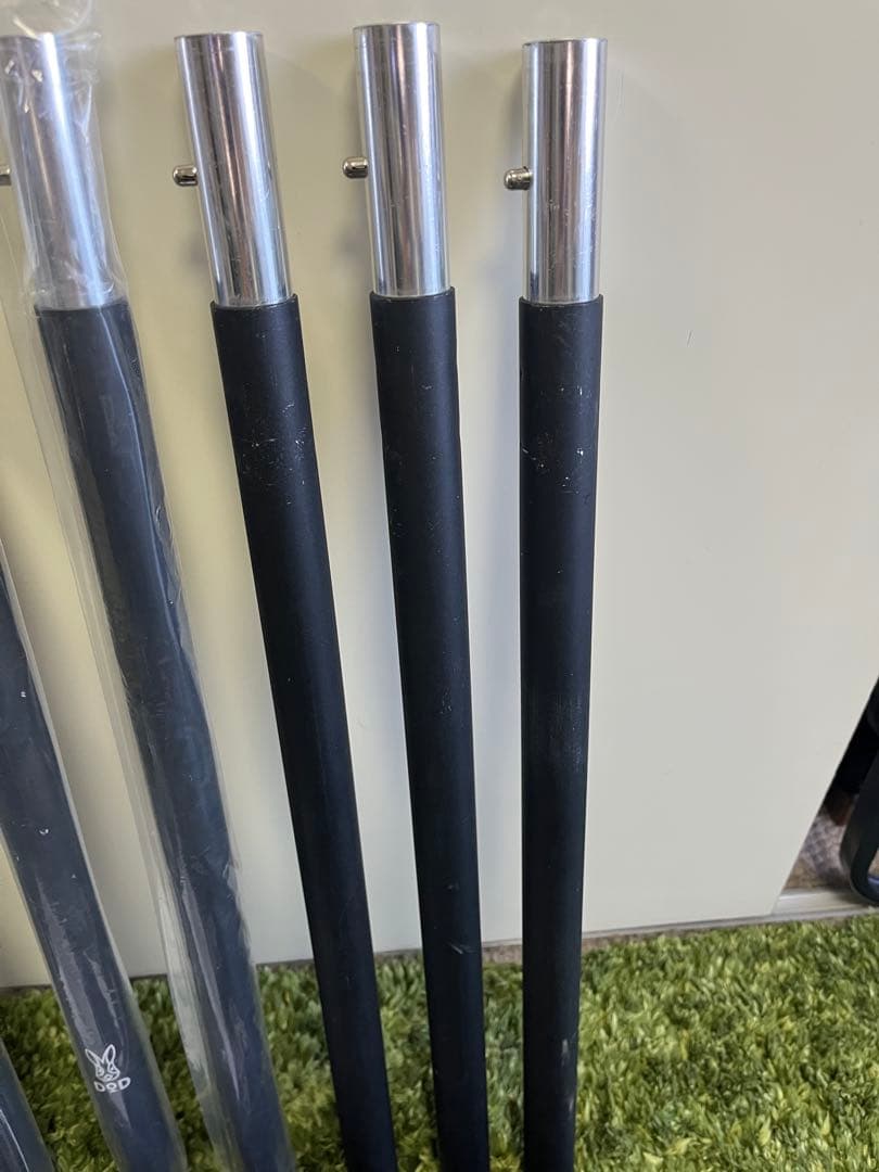 DoDビッグタープポール250cm 28mm 2組セット 中古と未使用