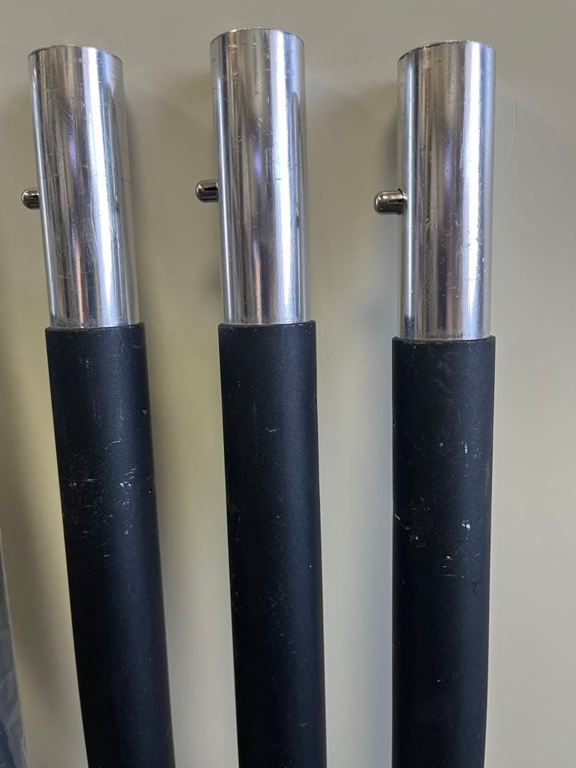 DoDビッグタープポール250cm 28mm 2組セット 中古と未使用