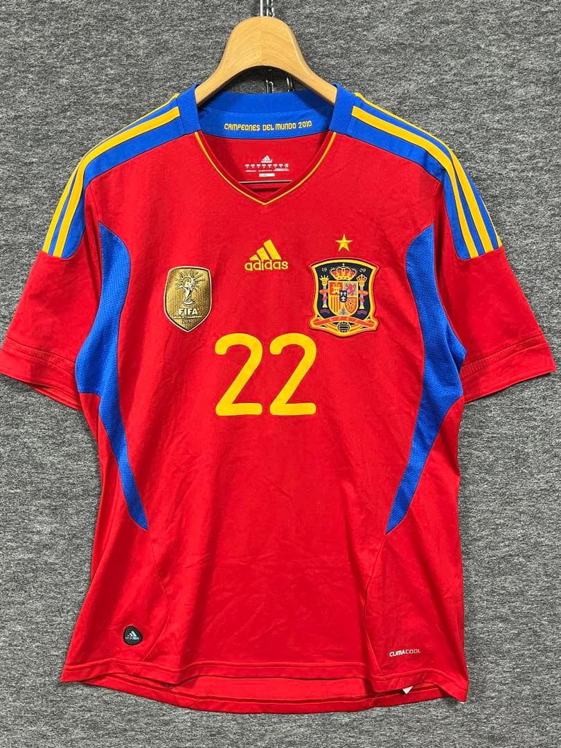 良好 アディダス 2010年 サッカースペイン代表 ホーム ユニホーム 赤 O