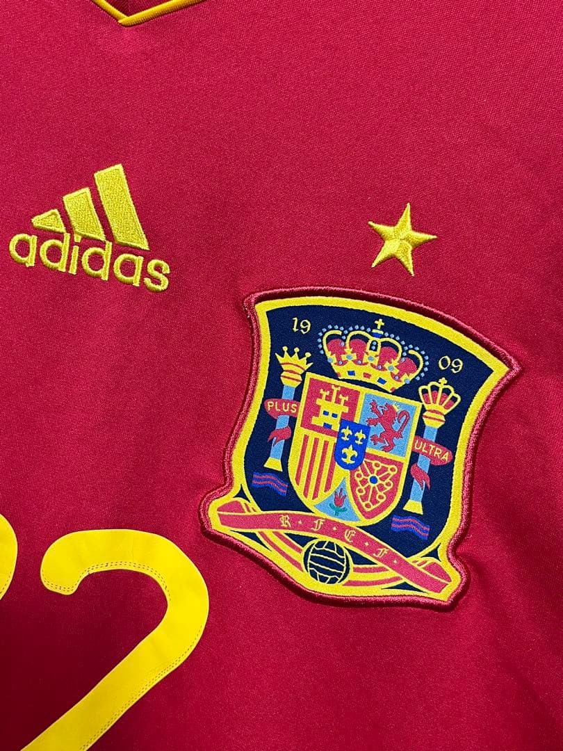 良好 アディダス 2010年 サッカースペイン代表 ホーム ユニホーム 赤 O