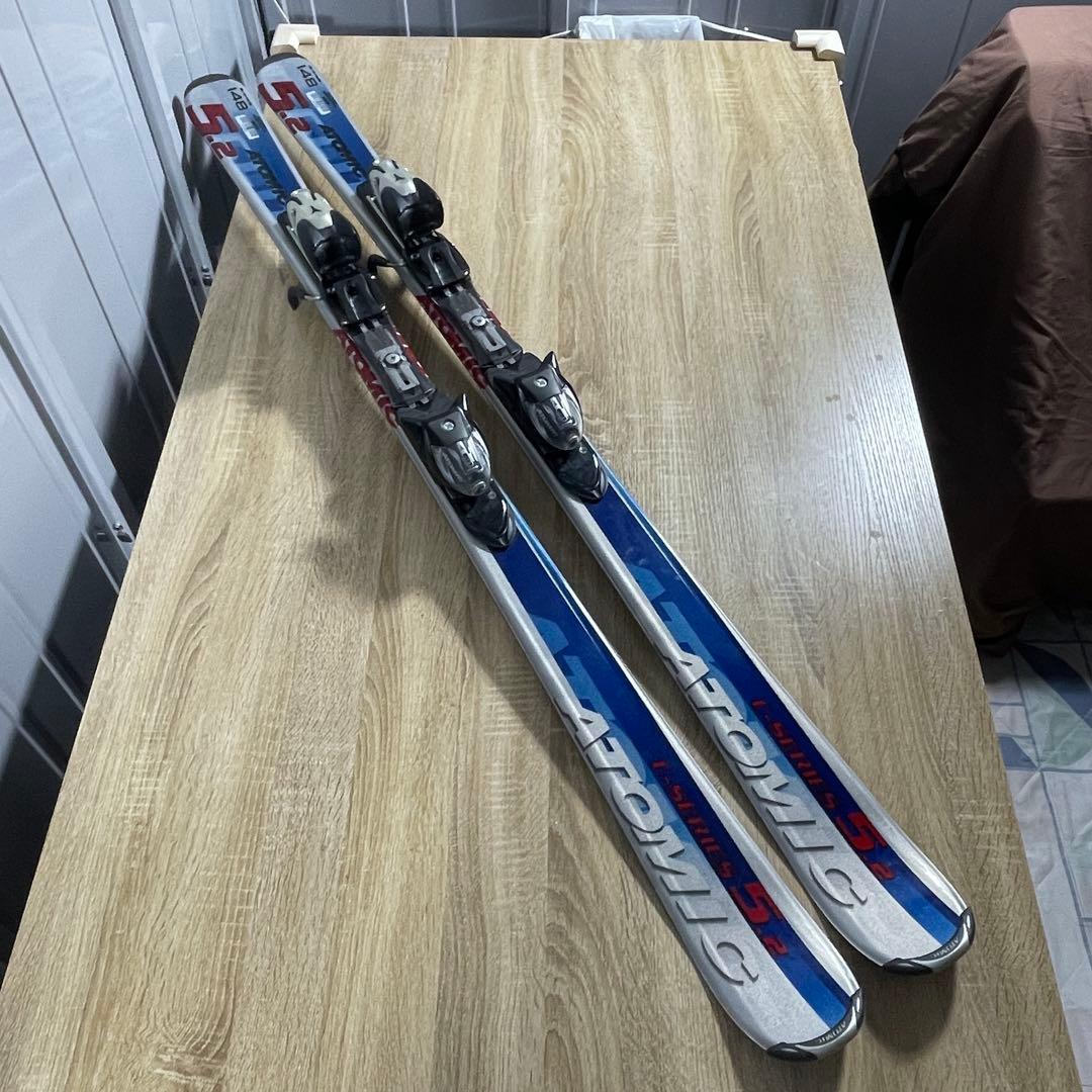 ATOMIC148cm SALOMON23/23.5ストック105cmセット