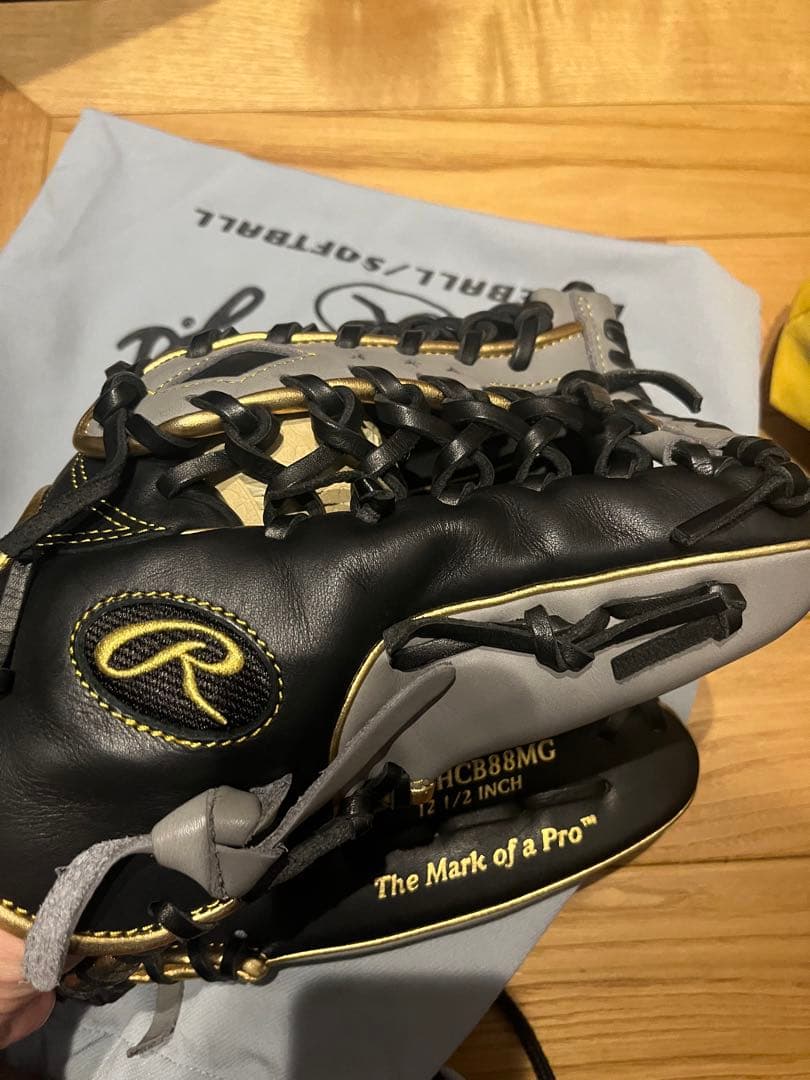 【Mm 】Rawlings 軟式グローブ(外野手用)袋付き