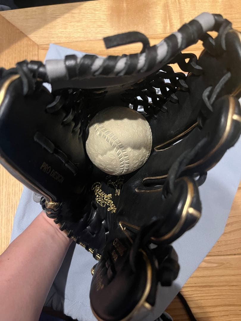 【Mm 】Rawlings 軟式グローブ(外野手用)袋付き