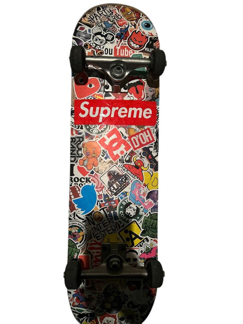 Supreme ステッカーアート スケートボード