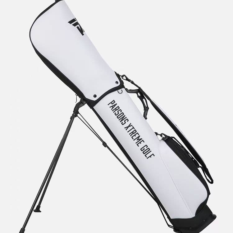 【新品】PXG キャディバッグ スタンド型 ホワイト×ブラック 軽量
