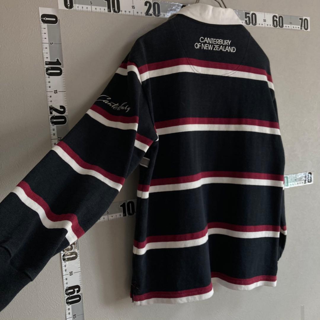 CANTERBURY カンタベリー 長袖ポロシャツ ラガーシャツ S 黒