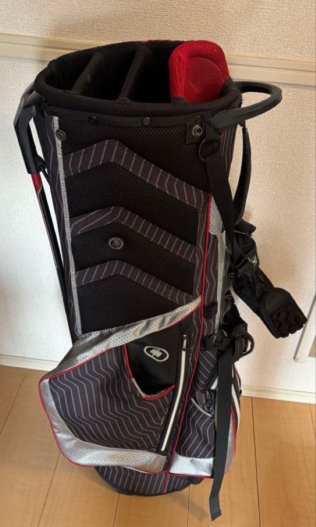 OGIO キャディバッグ スタンド式 軽量 ブラック×レッド ゴルフバッグ
