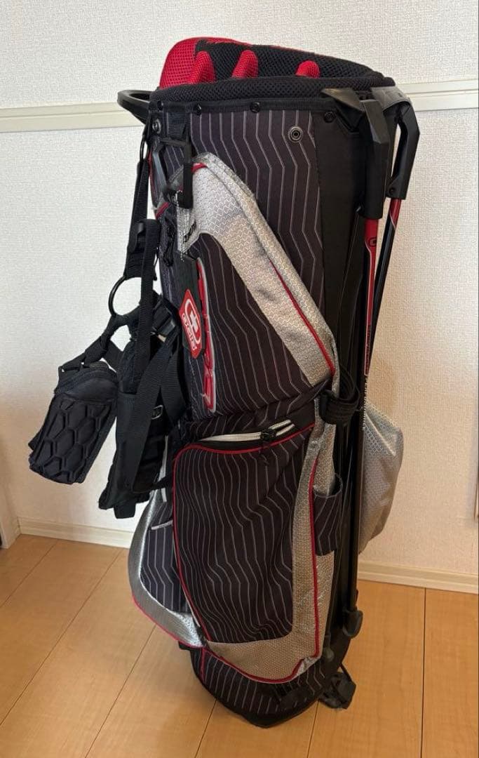 OGIO キャディバッグ スタンド式 軽量 ブラック×レッド ゴルフバッグ
