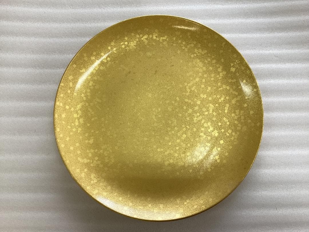 八千代皿　荒井正春　金箔工芸　純金　銀　菓子皿　K34