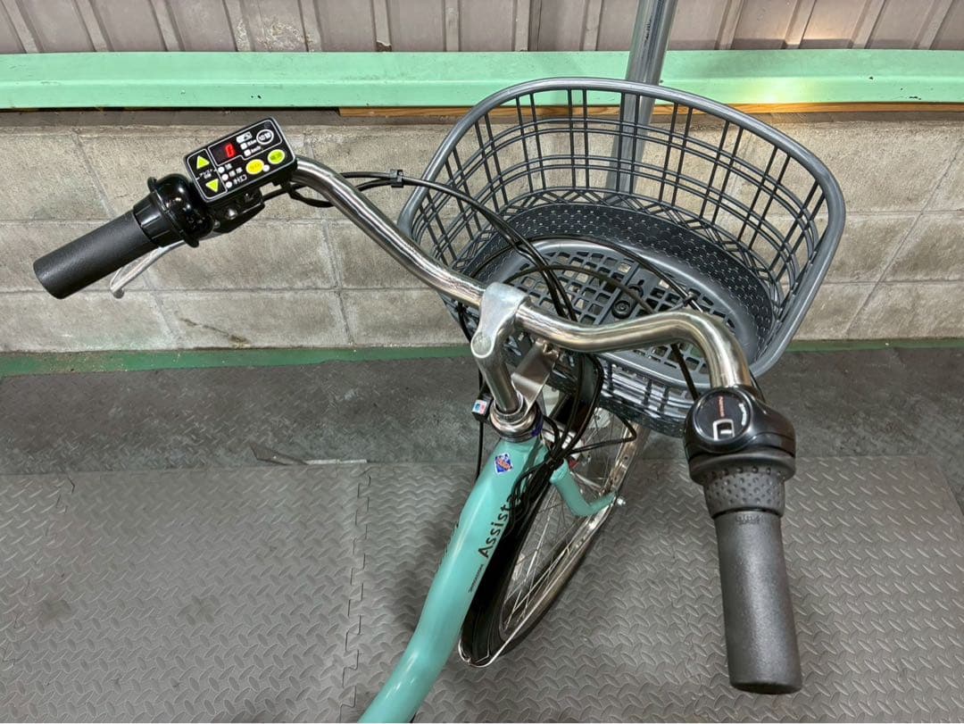 №8590電動自転車ブリヂストン アシスタ 24インチ ミントグリーン