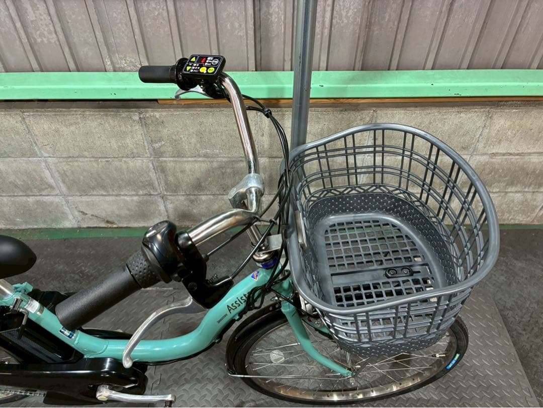 №8590電動自転車ブリヂストン アシスタ 24インチ ミントグリーン