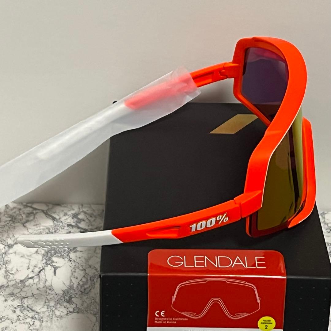 100% ワンハンドレッド サングラス Glendale Neon Orange