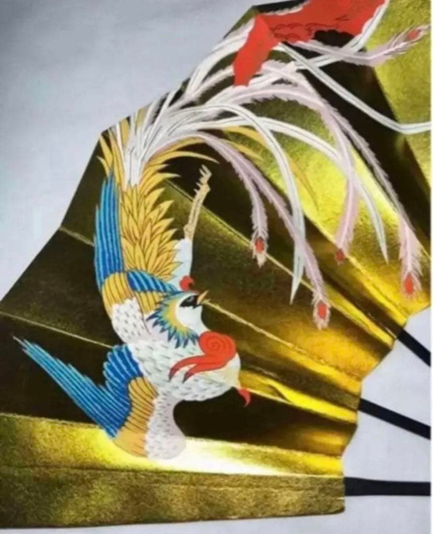 金色に鳳凰の飾り扇子