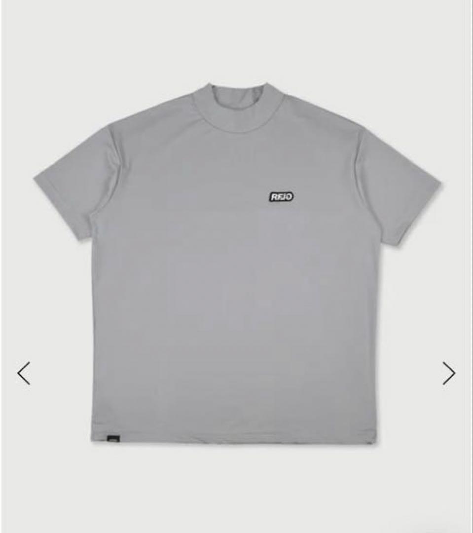RFLG BACK LOGO MOCK NECK TEE サイズL　グレー