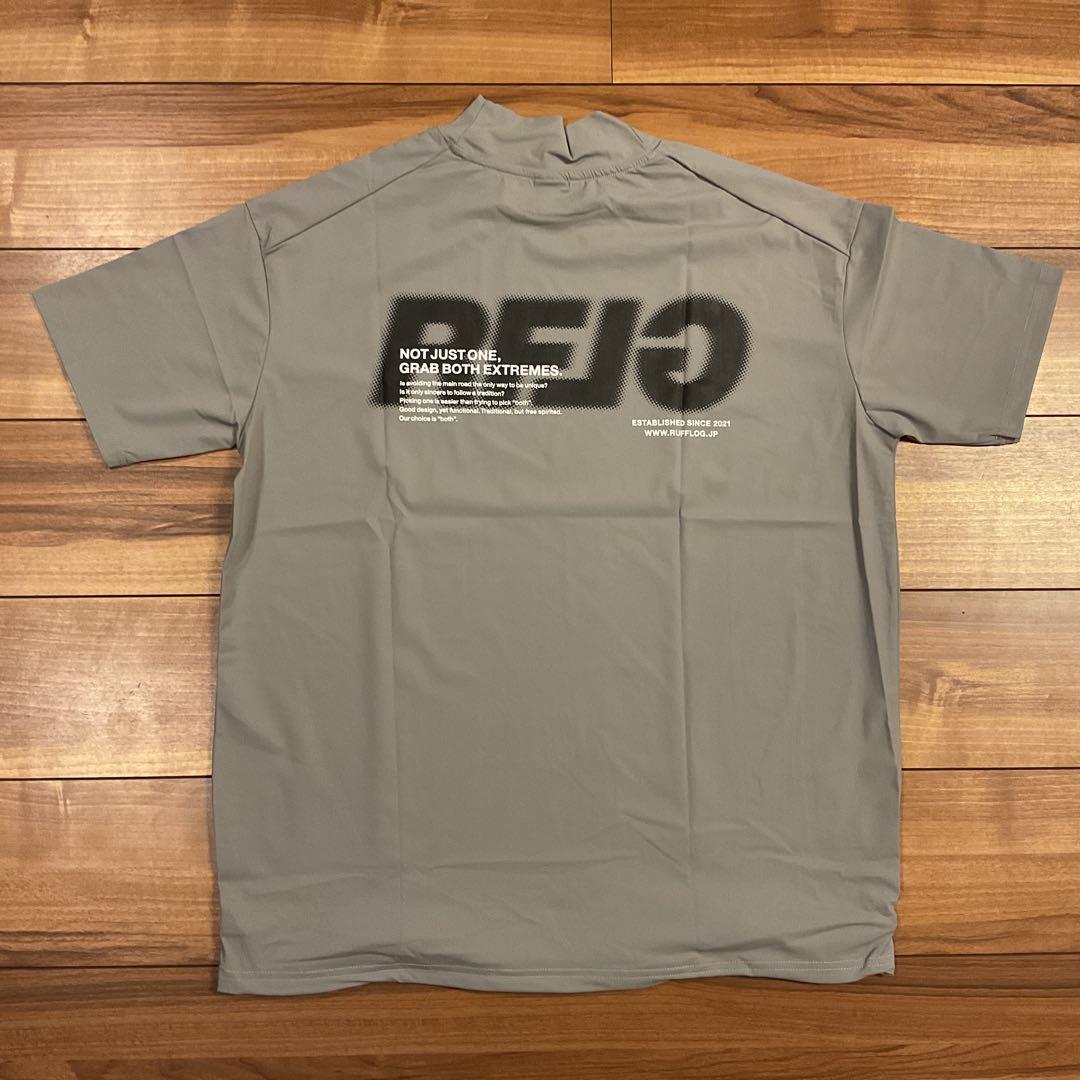 RFLG BACK LOGO MOCK NECK TEE サイズL　グレー
