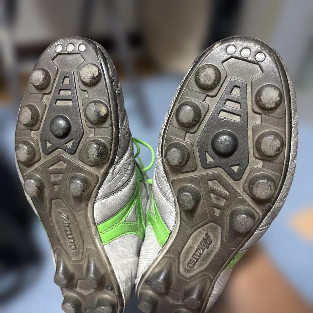 Mizuno サッカーシューズ・スパイク ホワイト/グリーン