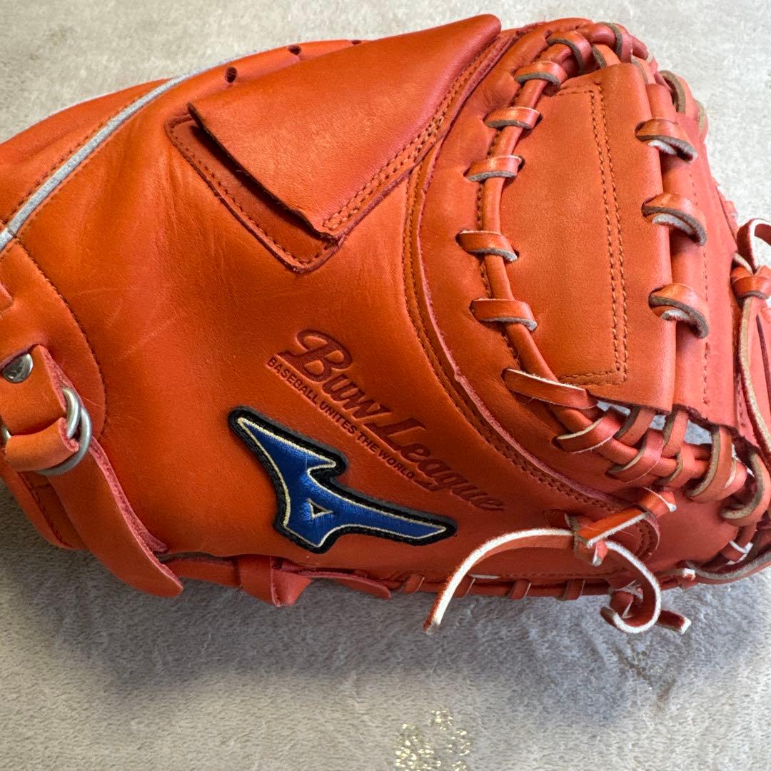 プラタイム21 Mizuno Buw League 硬式グローブ オレンジ