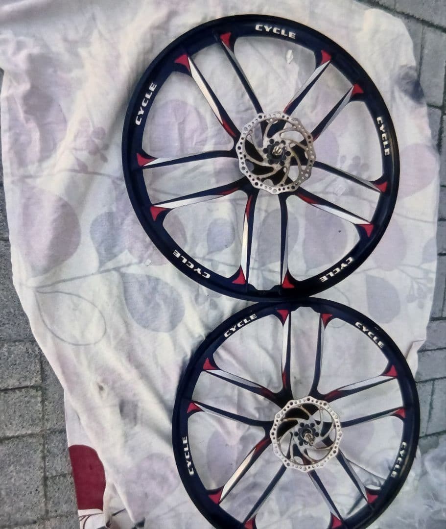 26インチの自転車の車輪