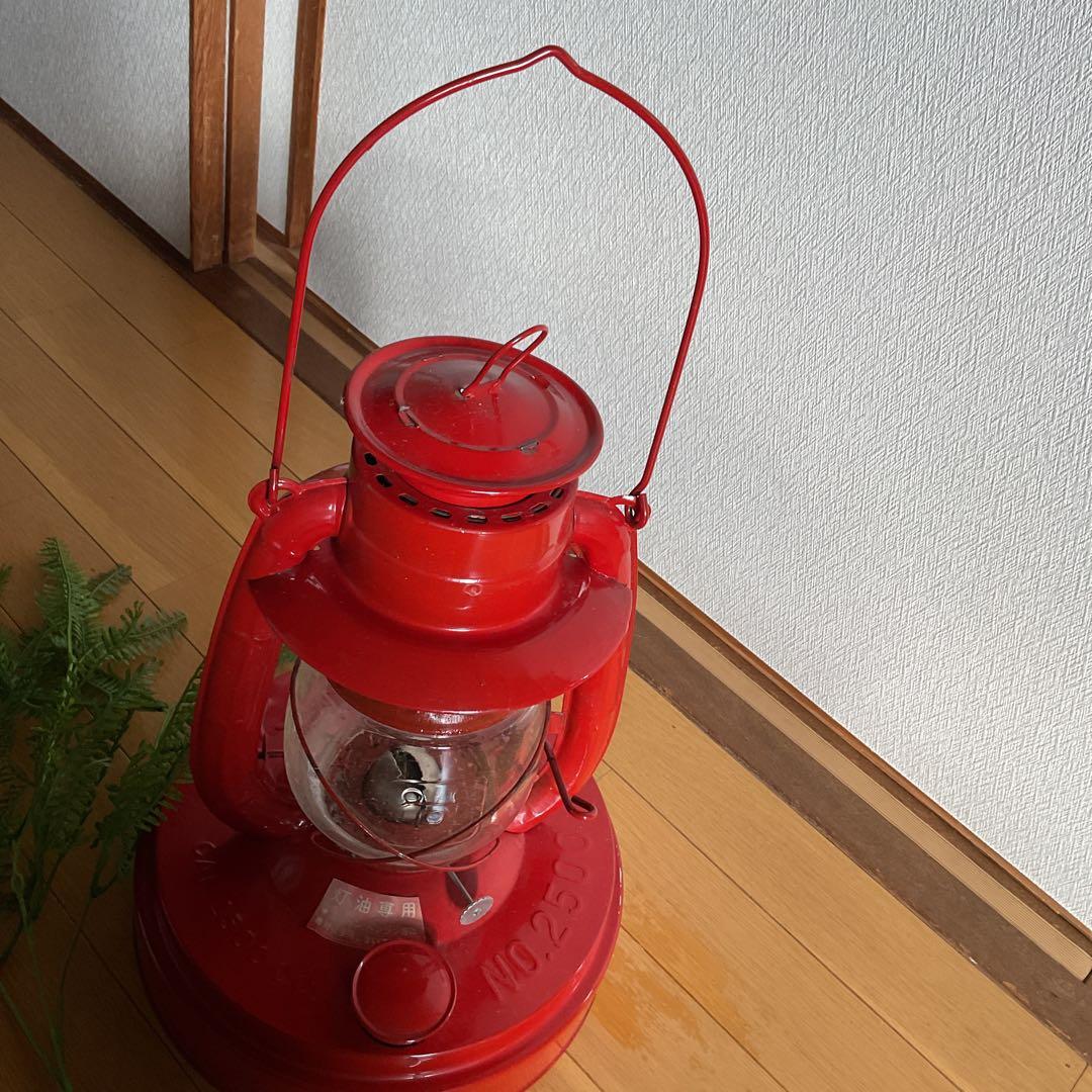 アンティーク雑貨　　昭和レトロ赤色ランタン