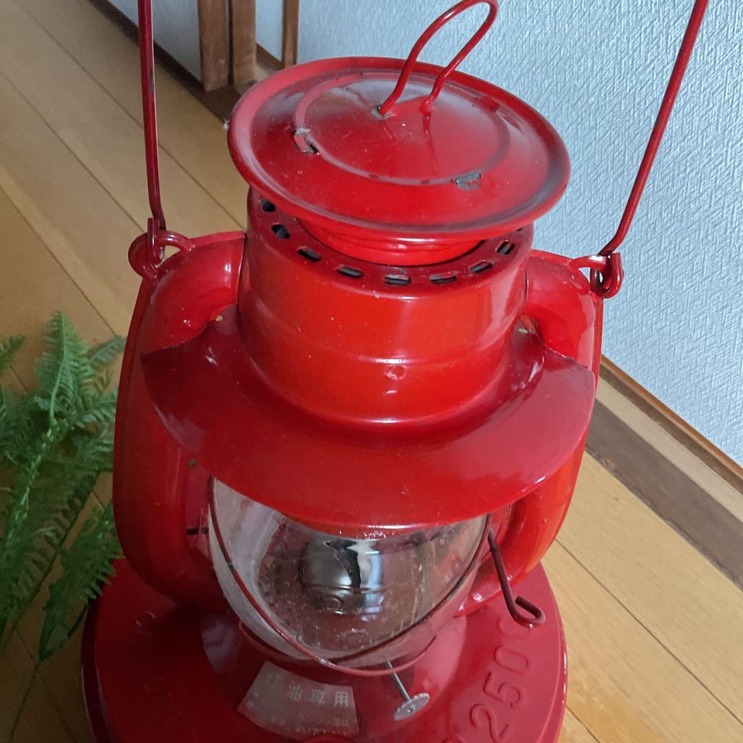 アンティーク雑貨　　昭和レトロ赤色ランタン