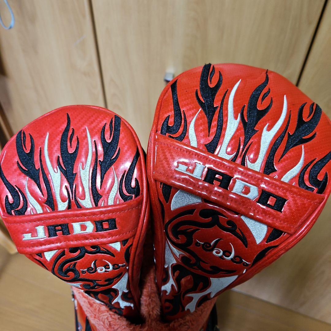 JADO 赤ゴルフバッグ・ヘッドカバーセット