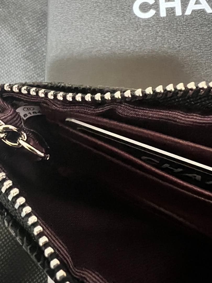 CHANEL ノベルティ キャビアスキン 小銭入れ、カードケース