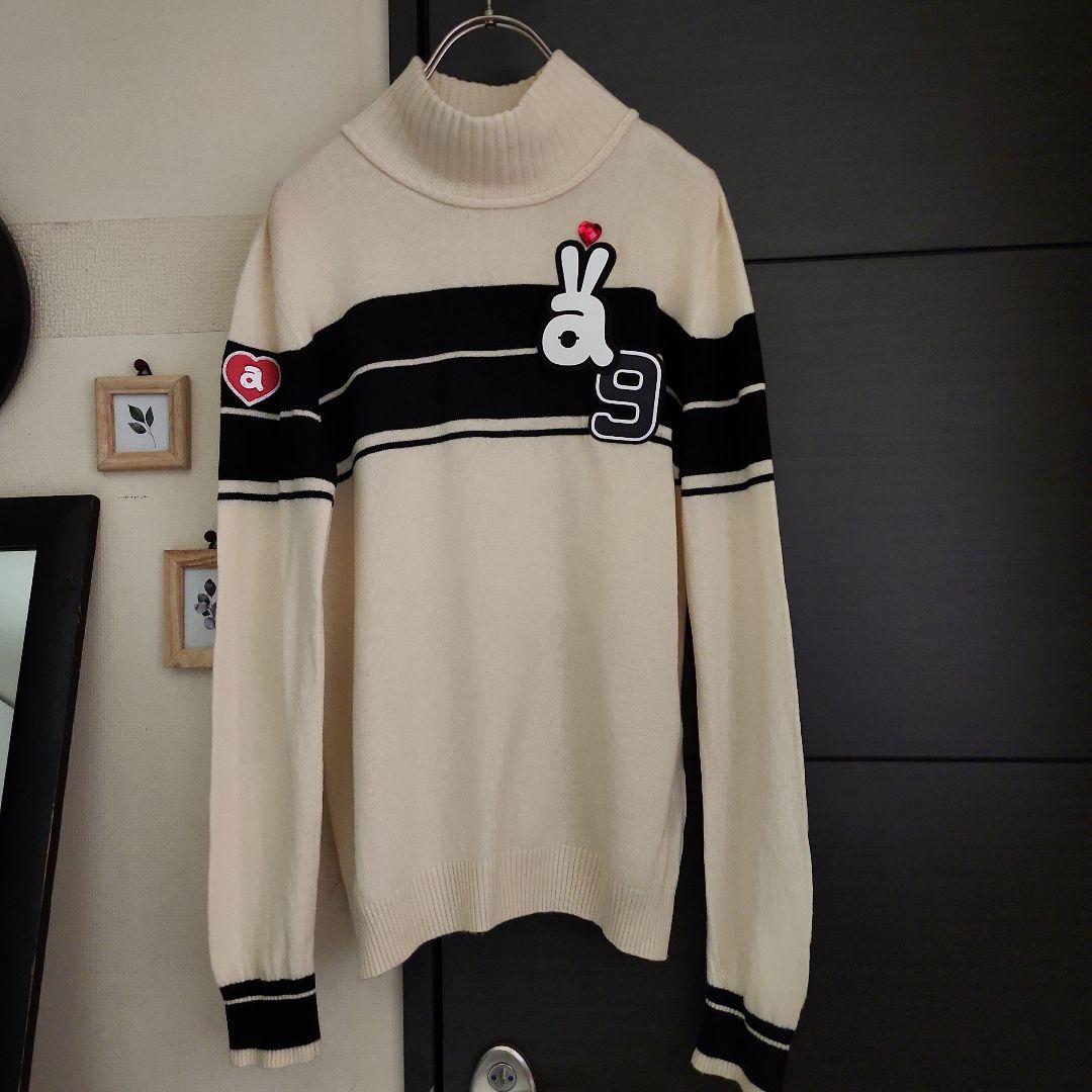 ア*ー様 b1 良品 アルチビオ カシミヤ混 長袖ニット セーター 38