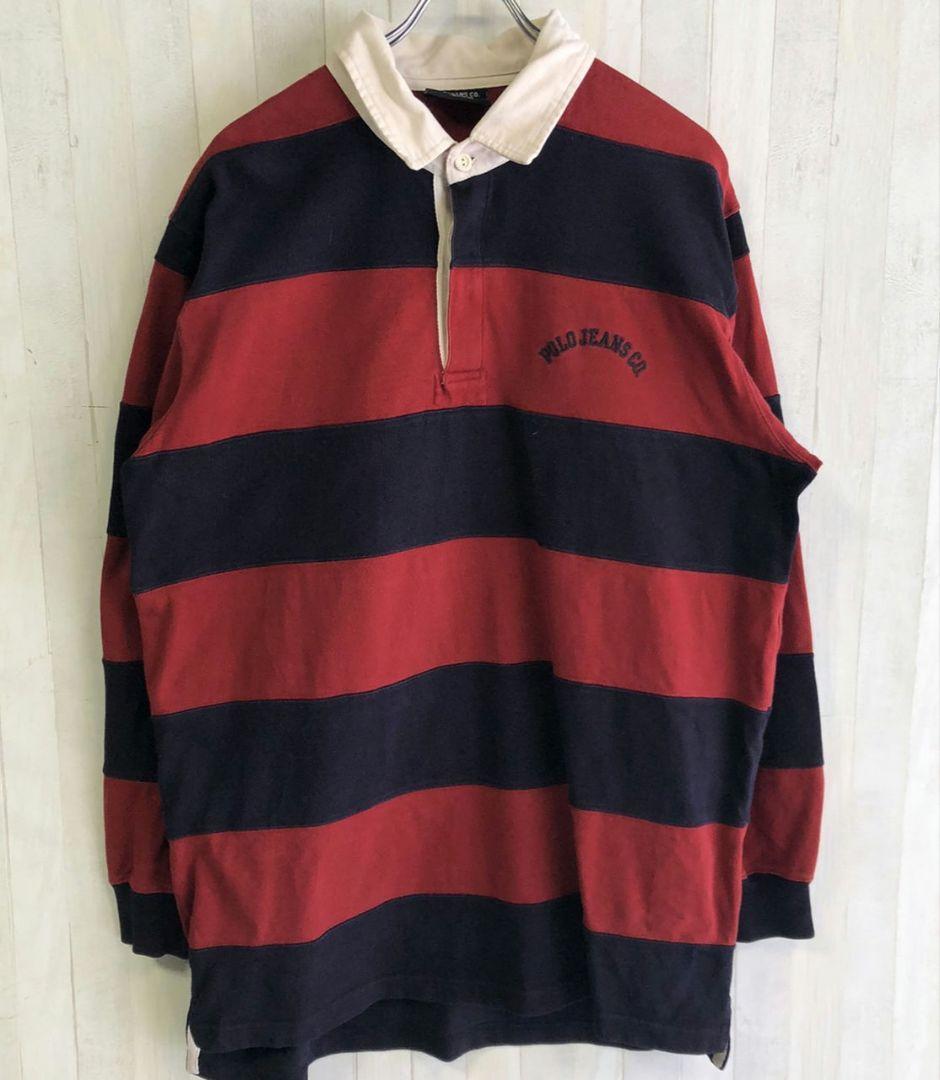 POLO ポロ ラルフローレン ポロジーンズ　ボーダー　ラガーシャツ　古着