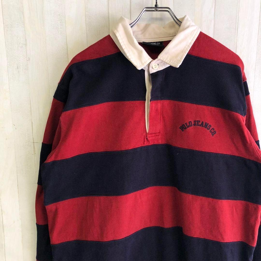 POLO ポロ ラルフローレン ポロジーンズ　ボーダー　ラガーシャツ　古着