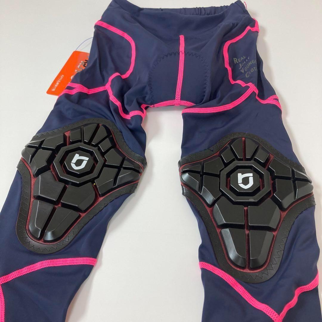 【新品】サイクルパンツ 全4サイズ ネイビー×ピンク ランバイク ストライダー