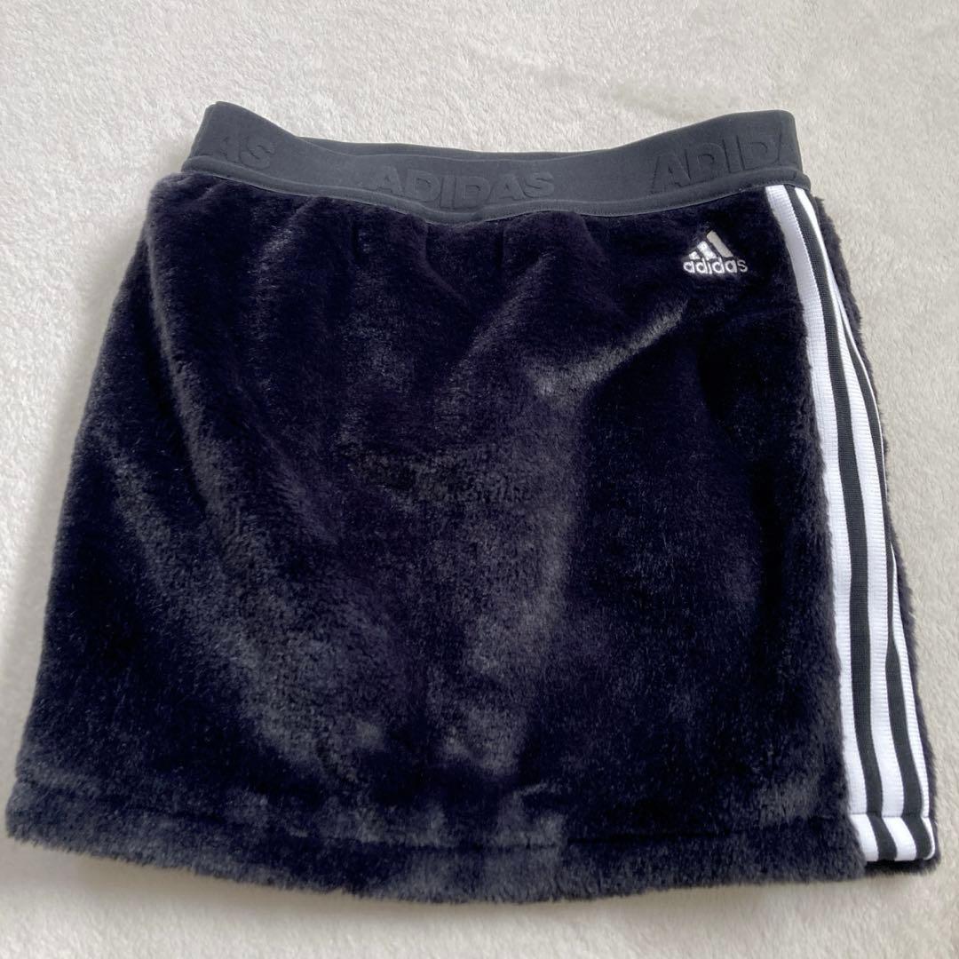 【美品】adidas ゴルフウエアセットアップ　ベロア素材 黒 ブラック M