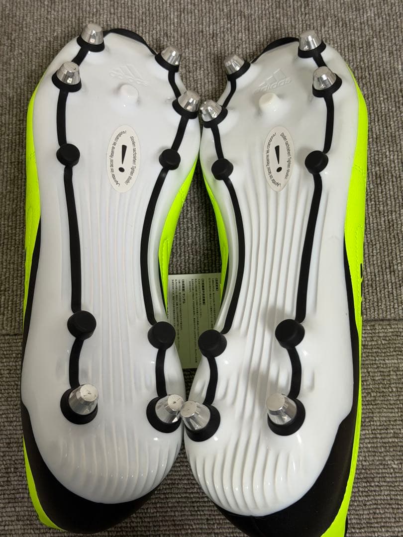 adidas ラグビースパイクシューズ 蛍光イエロー　31.5